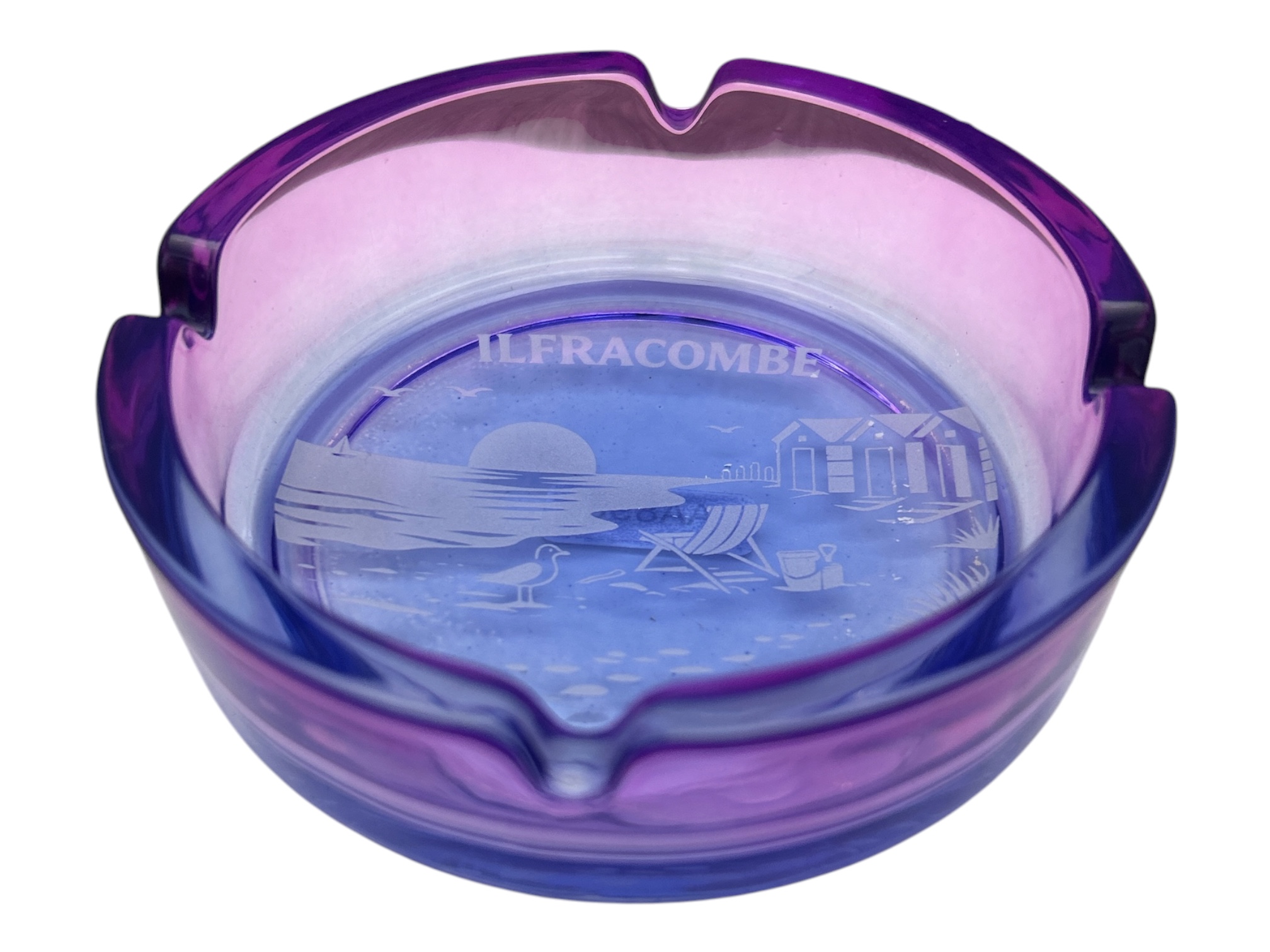 Glass Ashtray Frosted 
2 Assorted Colours