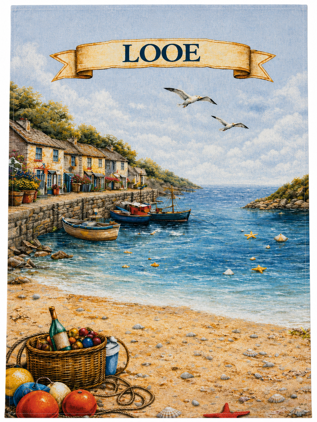 Harbour Design Printed Tea Towel